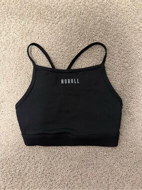 NOBULL Black High-Neck Racerback Sports Bra